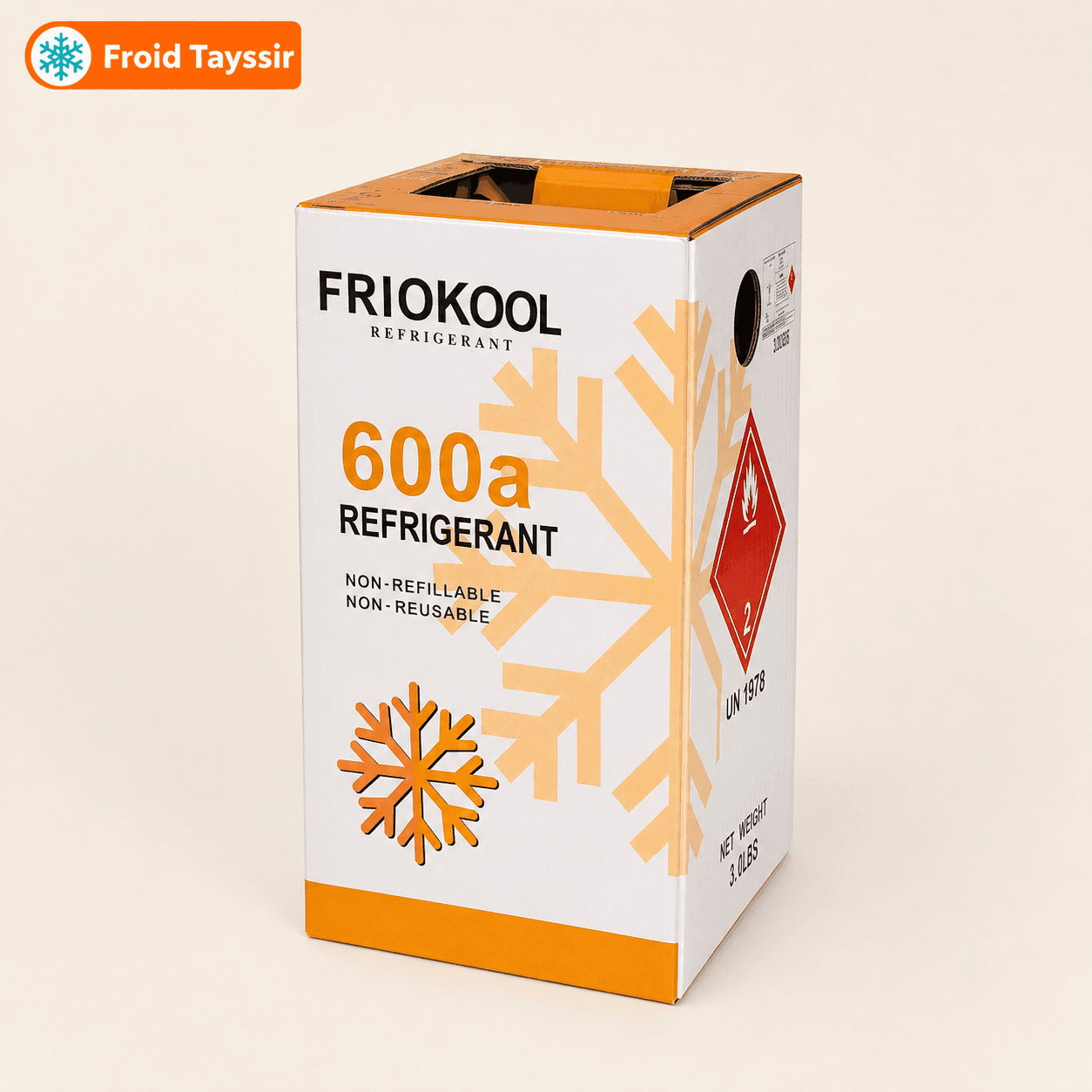 صورة غاز تبريد R600a وزن 3 كغ